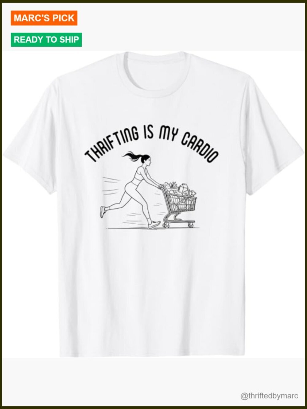 Thrifting Is My Cardio Vintage Shopping Antiques T-Shirt